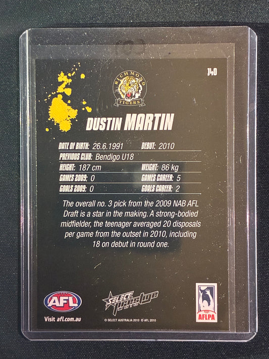 2010 Prestige DUSTIN MARTIN True Rookie Card Base #140 (D)