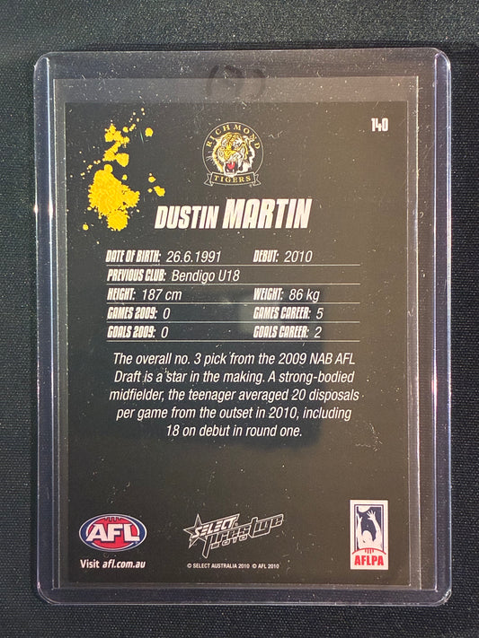2010 Prestige DUSTIN MARTIN True Rookie Card Base #140 (F)