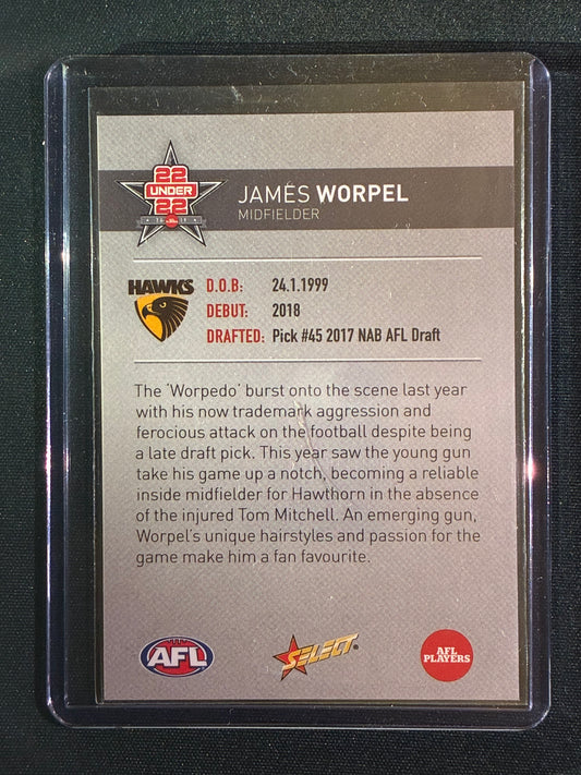 2019 Select JAMES WORPEL 22 Under 22 Team