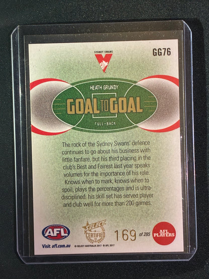 2017 Certified HEATH GRUNDY Goal to Goal 169/285