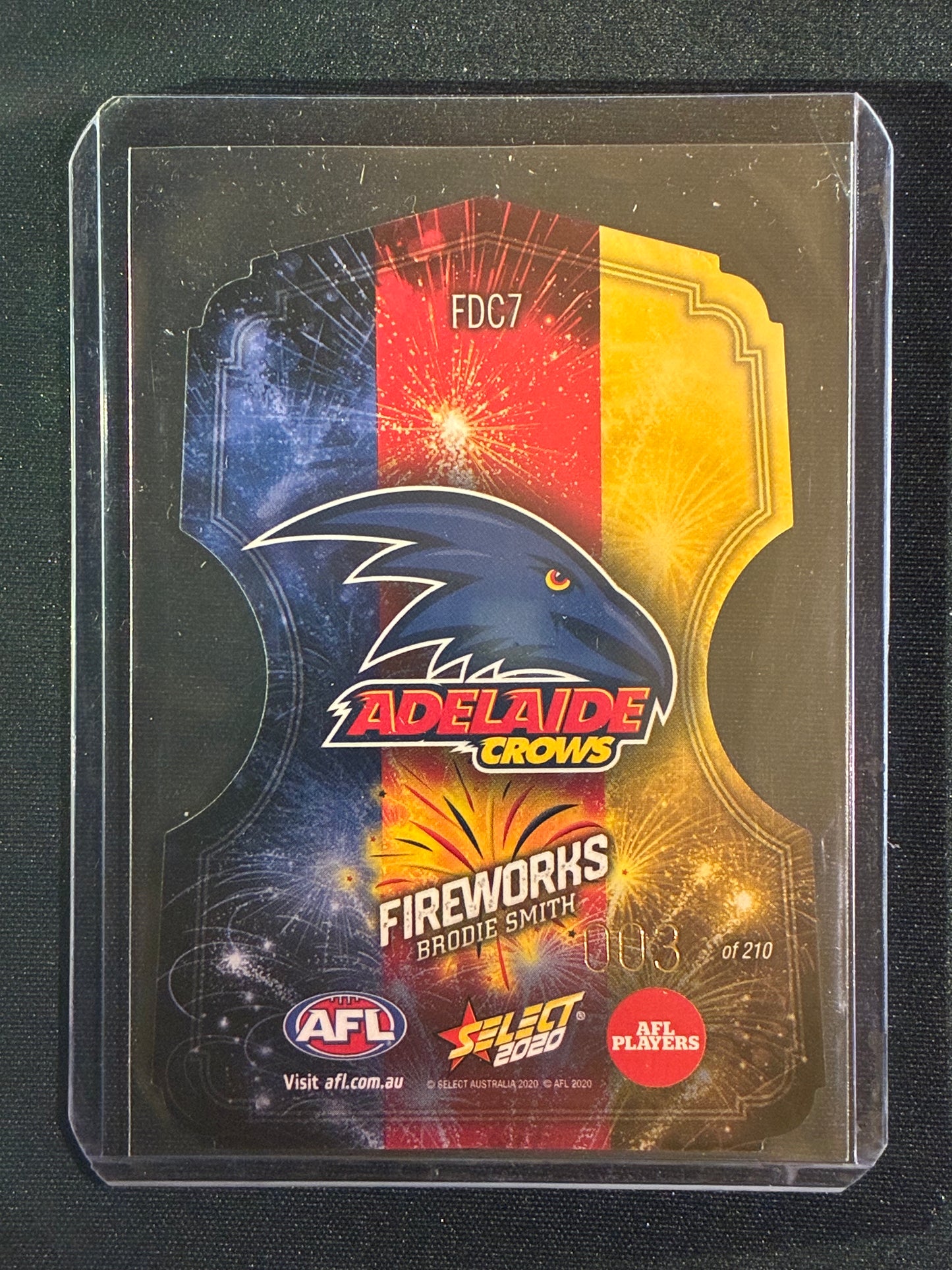 2020 Footy Stars BRODIE SMITH Fireworks Die-Cut Team Colours 003/210