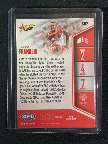 2022 Select LANCE FRANKLIN Hilited 1000 Career Goals 232/2133