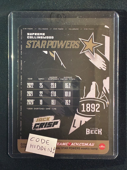 2023 Team Coach JACK CRISP Star Powers Surpeme Team SP Teamcoach #16 (B)