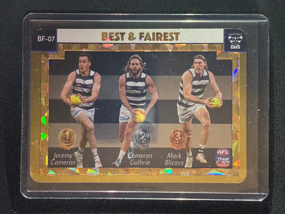 2023 Team Coach GEELONG CATS Best & Fairest Gold Teamcoach #7 Jeremy Cameron